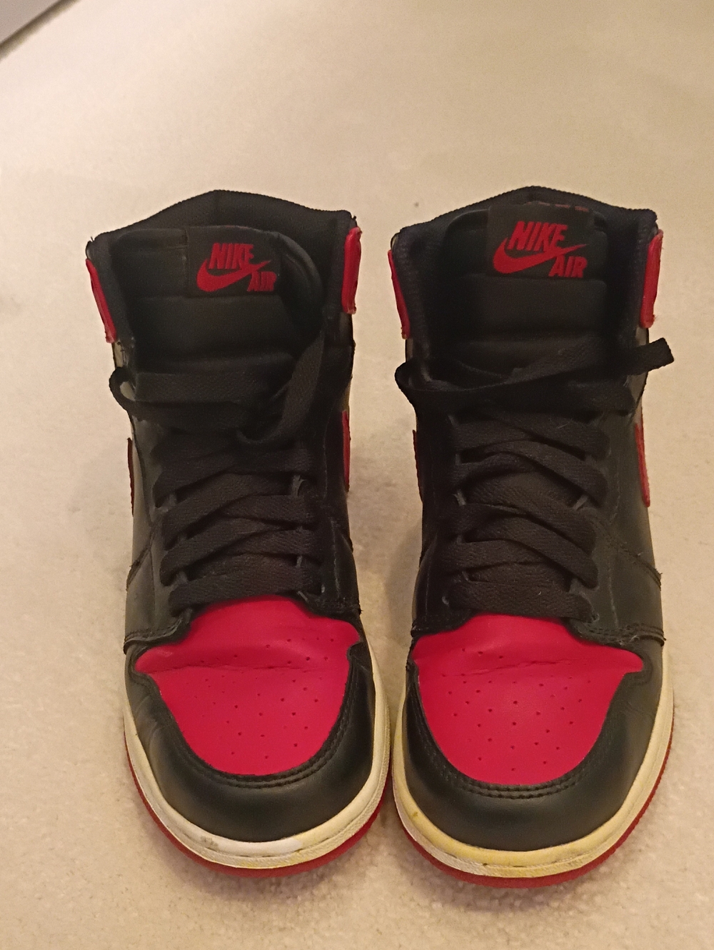 Nike High-Top Sneakers — Black & Red